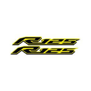 Yamaha R125 Yellow Supersport MX Pair (2-Piece) Stickers Decals for Fairings Tank or Racing Bodywork